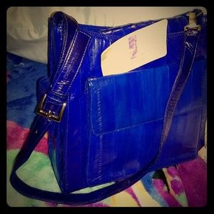 Vintage LeeSands Posh Blue Handbag Purse *NWT